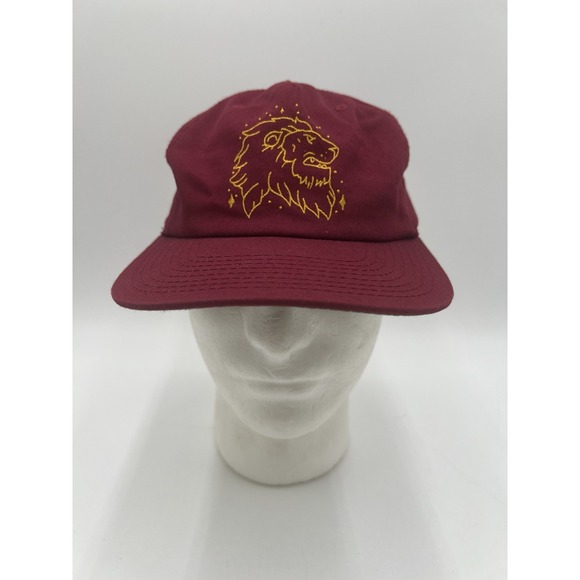 The Unbranded Brand Other - Bioworld Harry Potter Gryffindor 5 Panel Cap Burgundy Lion Strapback Hat OSFM